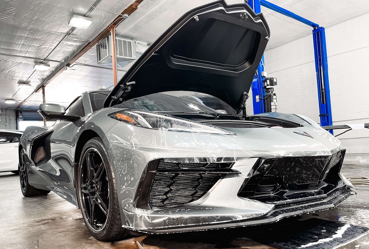 Before — Paint Protection Film — Corvette C8