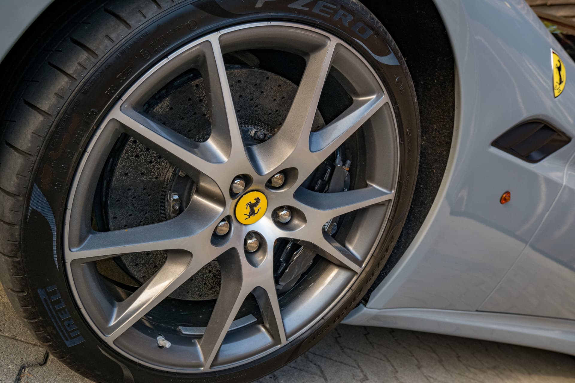 Before — Wheel powder coating — Ferrari California